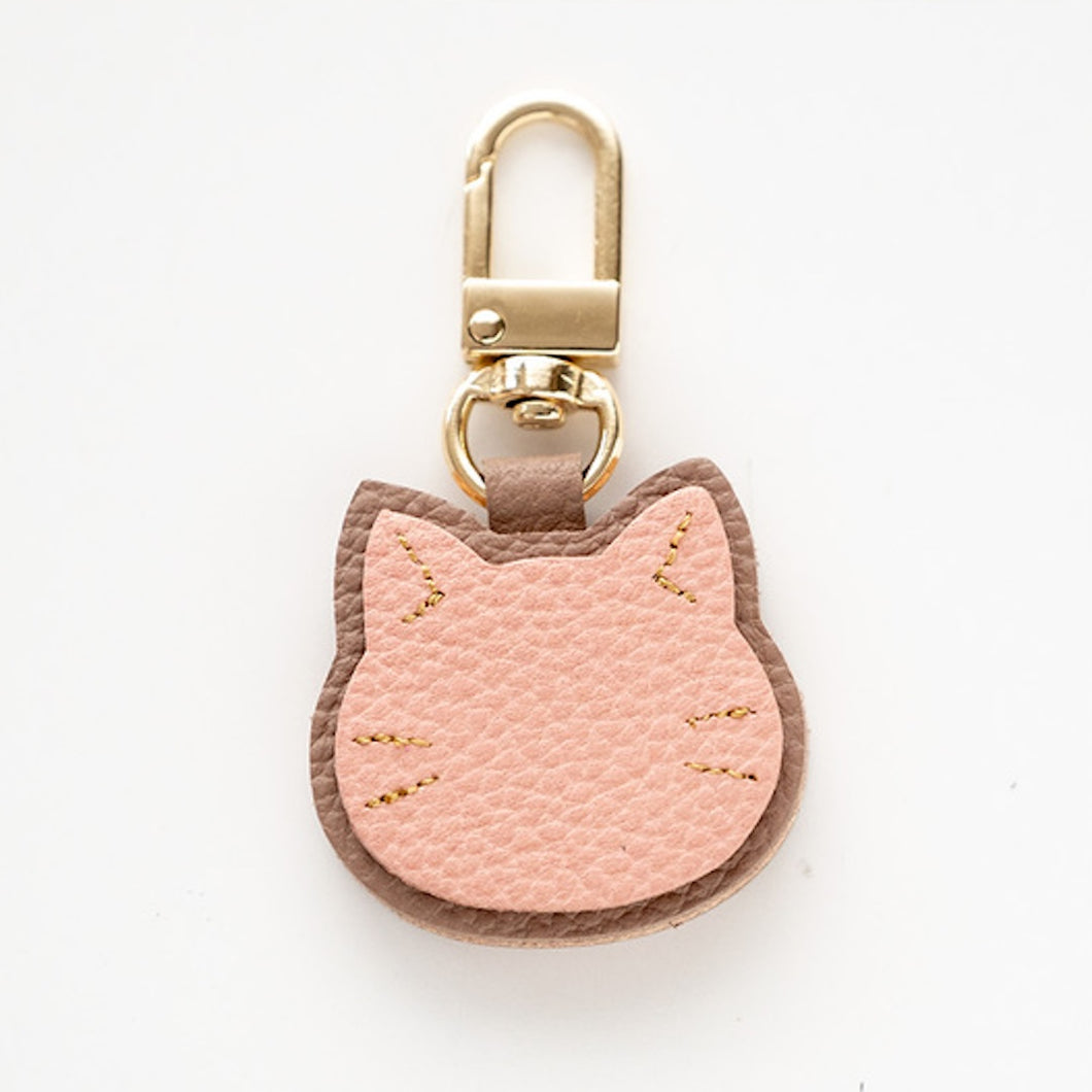 姫路レザー ワッペン風 ねこ・うさぎ チャーム シュリンクレザー