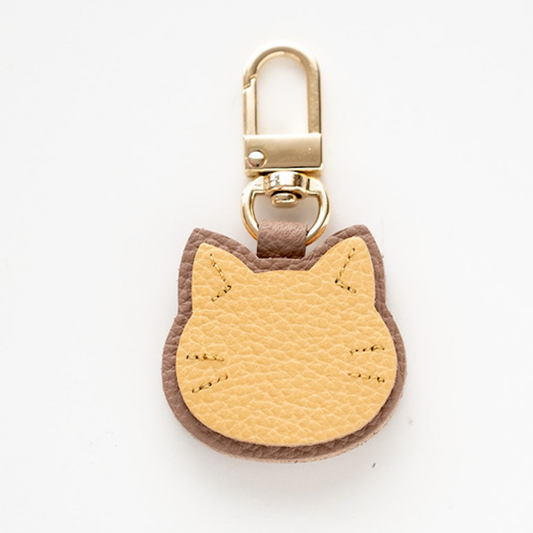 姫路レザー ワッペン風 ねこ・うさぎ チャーム シュリンクレザー