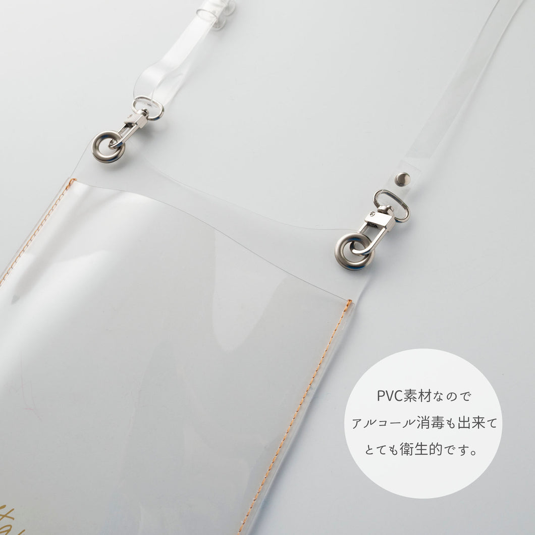 クリア 箔 名入れ スマホポシェット クリアPVC