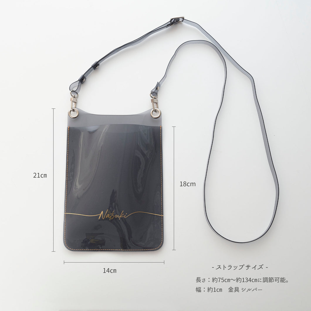 クリア 箔 名入れ スマホポシェット クリアPVC