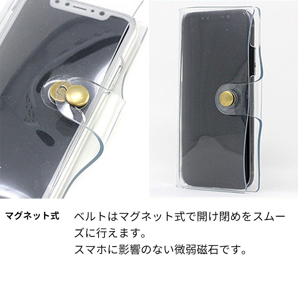 iPhone SE (第3世代) ビニール素材のスケルトン手帳型ケース クリア