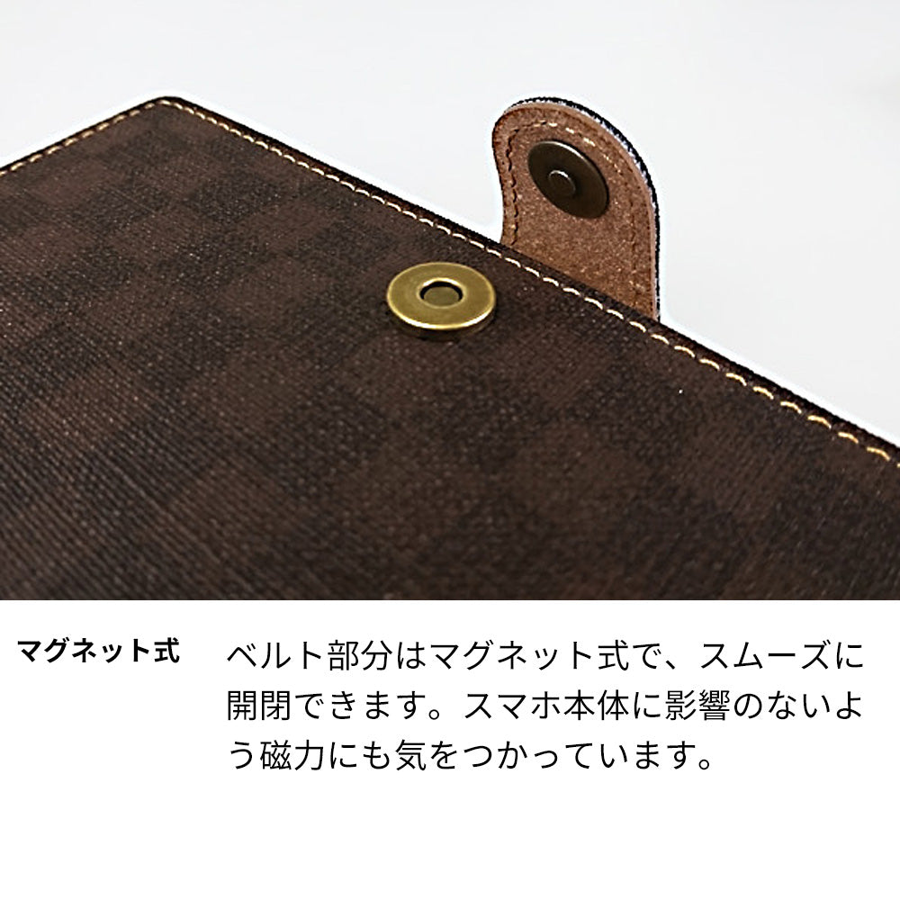 Galaxy S24 FE SCG30 au フィオレッティ 市松模様 ベルト一体型 手帳型ケース 耐衝撃