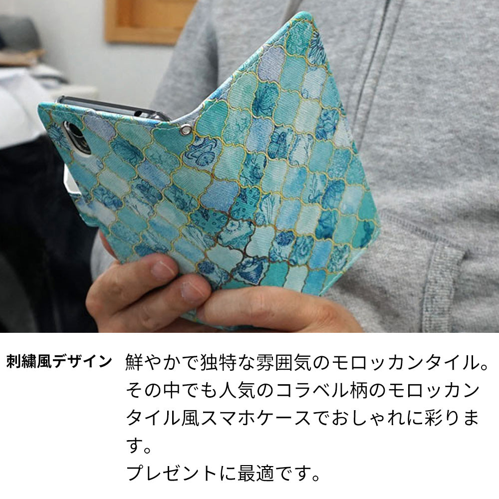 Galaxy S25 SC-51F docomo スマホケース 手帳型 モロッカンタイル風 耐衝撃