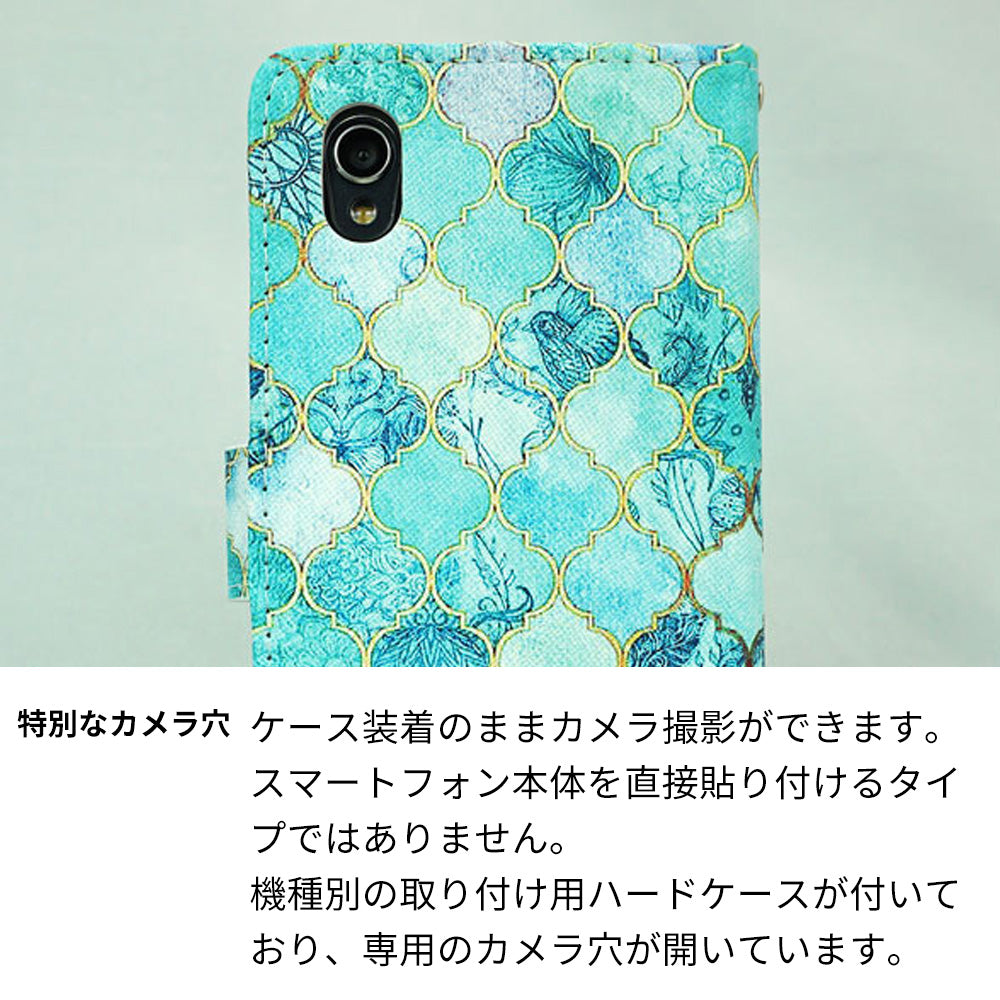 Galaxy S24 FE SCG30 au スマホケース 手帳型 モロッカンタイル風 耐衝撃