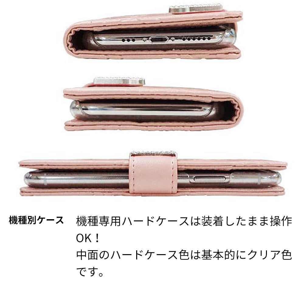 OPPO A3 5G A402OP Y!mobile スマホケース 手帳型 Rose&ラインストーンデコバックル 耐衝撃