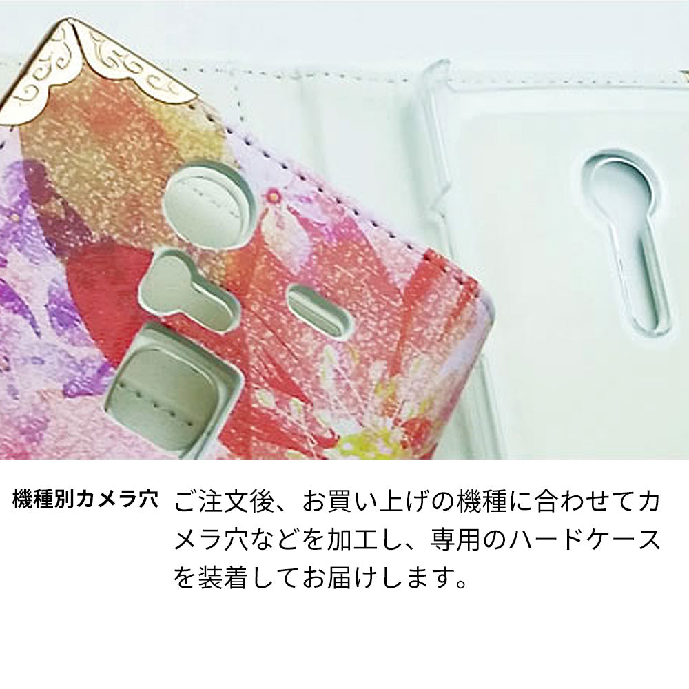 Galaxy S25 Ultra SCG32 au フラワーエンブレム 手帳型ケース 耐衝撃