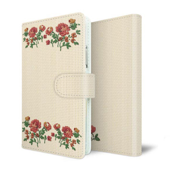 Google Pixel 9 スマホケース 手帳型 全機種対応 花刺繍風 UV印刷 耐衝撃