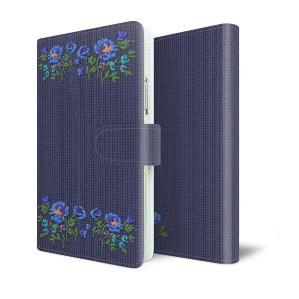 Galaxy S25 SM-S931Z SoftBank スマホケース 手帳型 全機種対応 花刺繍風 UV印刷 耐衝撃