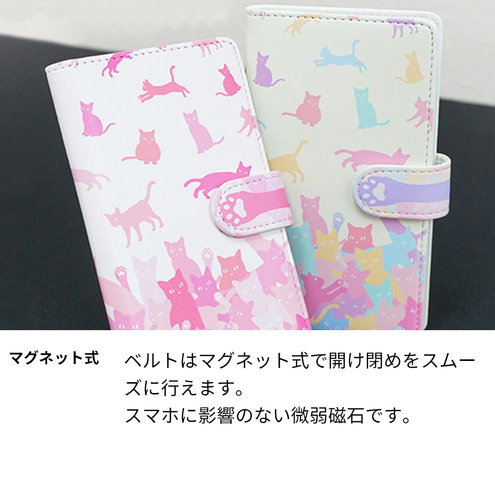 OPPO Reno A 64GB スマホケース 手帳型 ネコ積もり UV印刷 耐衝撃