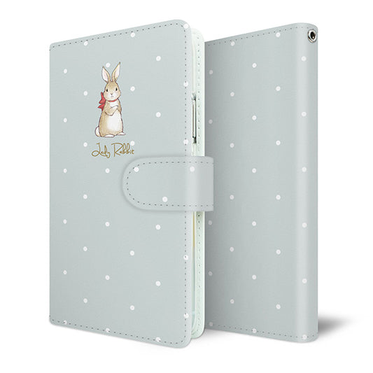 iPhone5s スマホケース 手帳型 Lady Rabbit うさぎ 耐衝撃
