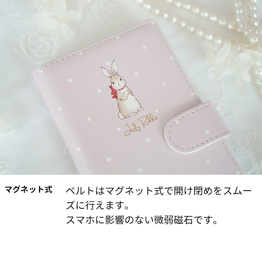 Galaxy S25 SM-S931Z SoftBank スマホケース 手帳型 Lady Rabbit うさぎ 耐衝撃