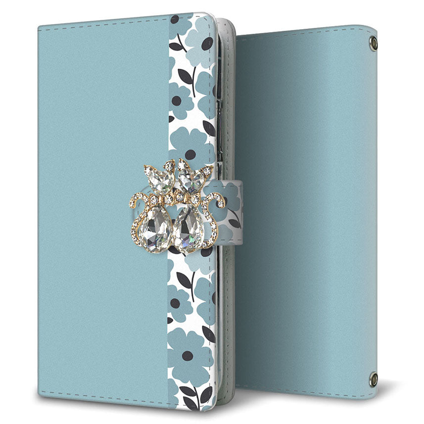 HUAWEI P40 lite E ART-L29N くすみガーデン 大人かわいい プリント手帳型ケース 耐衝撃