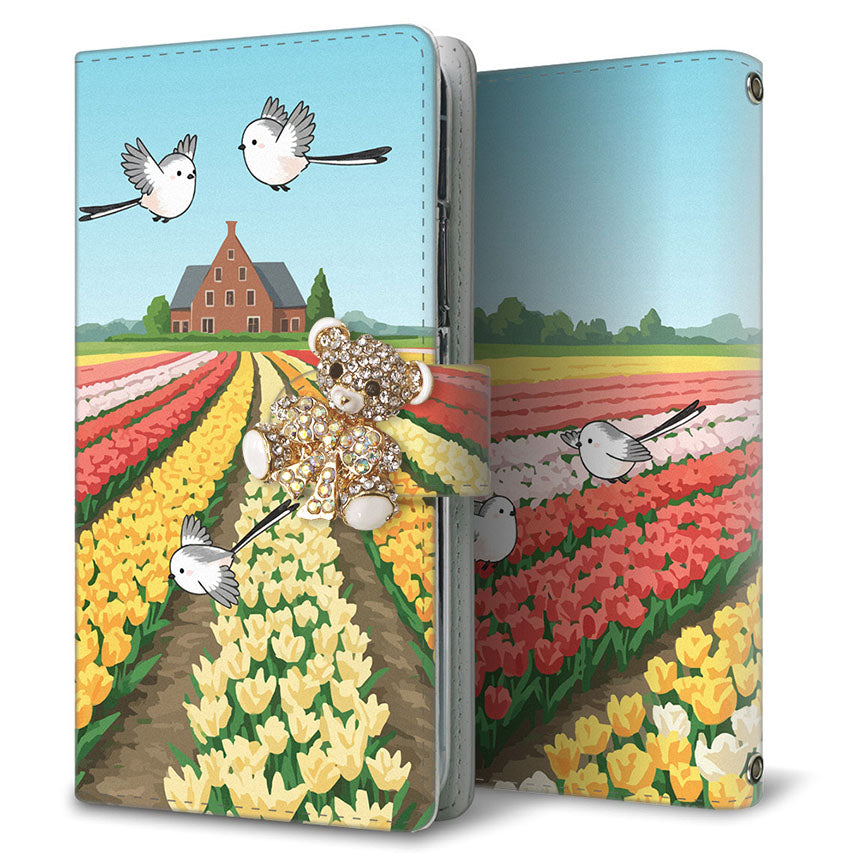 iPhone5 シマエナガとかわいい時間 プリント手帳型ケース 耐衝撃