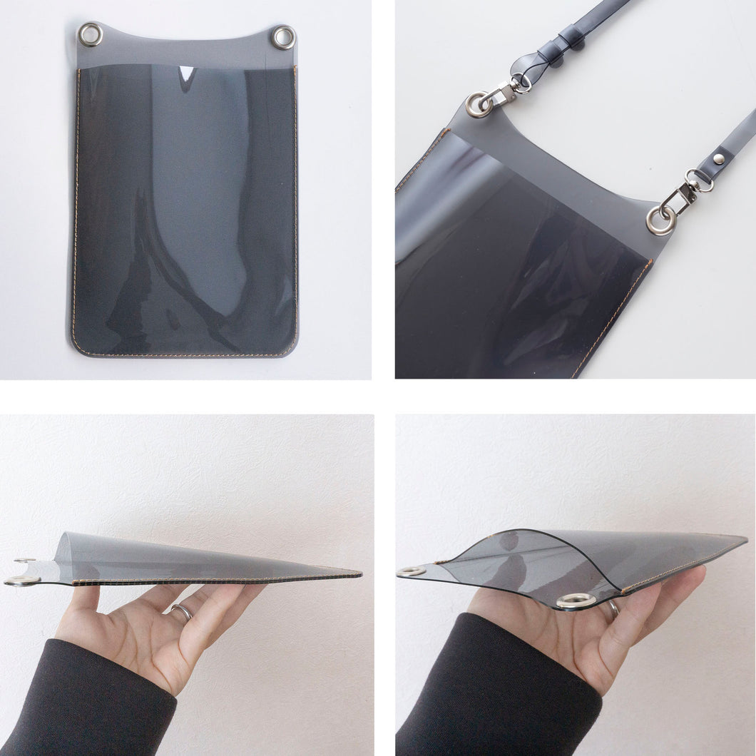 クリア 箔 名入れ スマホポシェット クリアPVC