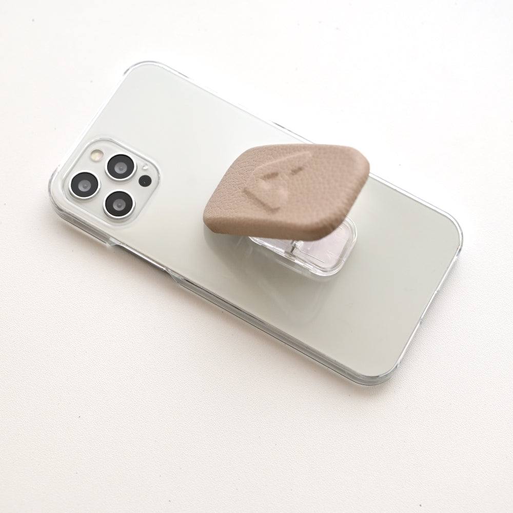 姫路レザー イニシャル入り スマホスタンド ころん シュリンクレザー