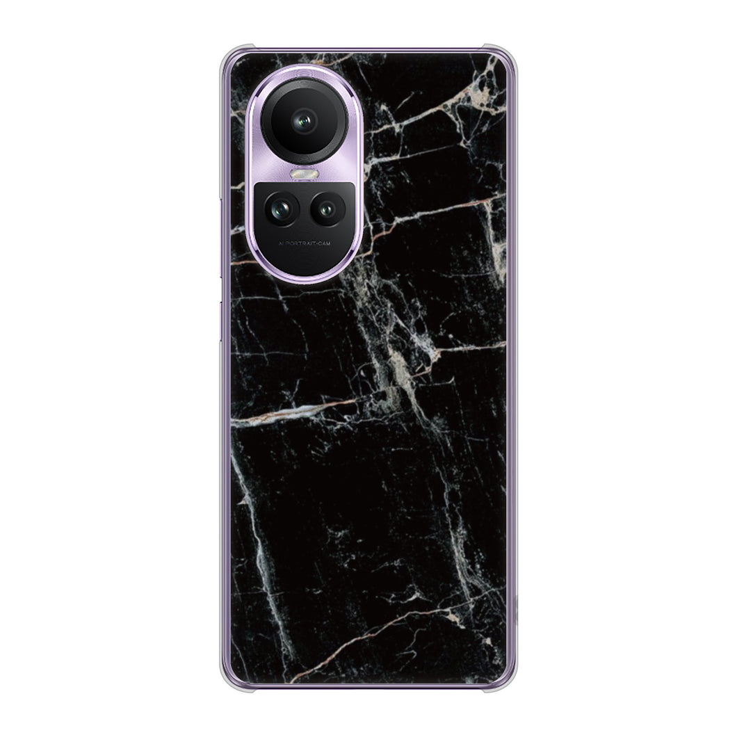 OPPO Reno10 Pro 5G A302OP SoftBank 高画質仕上げ 背面印刷 ハードケース大理石BK