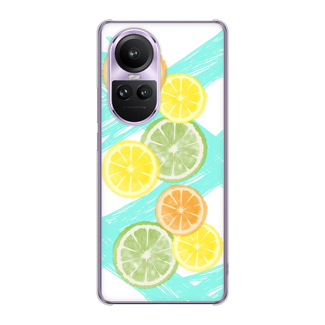 OPPO Reno10 Pro 5G A302OP SoftBank YJ183 オレンジライム ハードケース 背面印刷