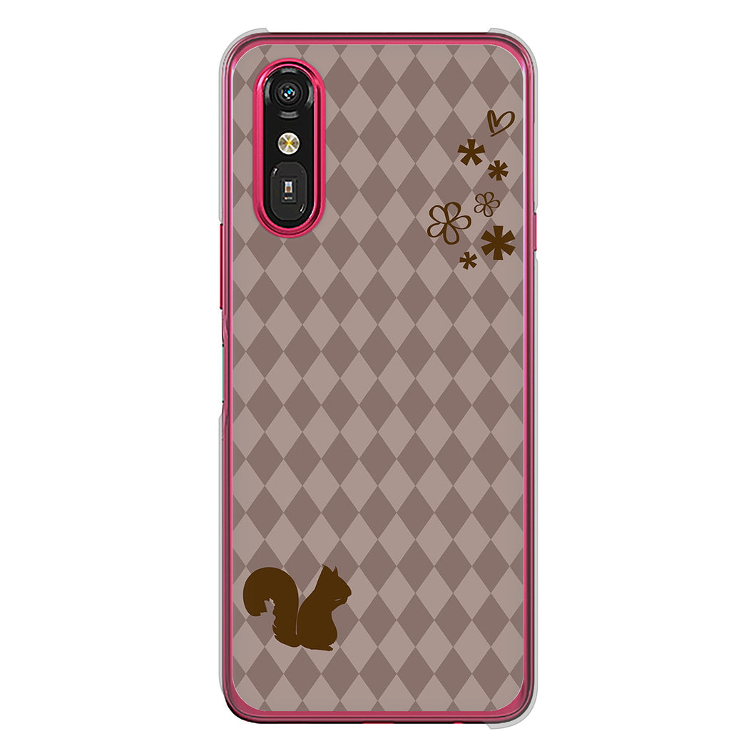 らくらくスマートフォン a A401FC Y!mobile 高画質仕上げ 背面印刷 ハードケース 【515 リス】