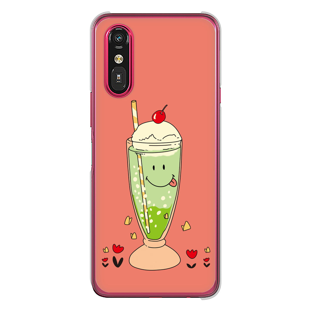らくらくスマートフォン a A401FC Y!mobile 高画質仕上げ 背面印刷 ハードケーススイーツイラスト