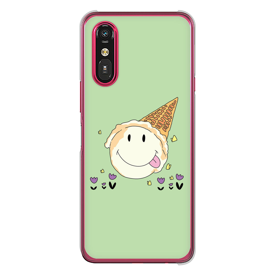 らくらくスマートフォン a A401FC Y!mobile 高画質仕上げ 背面印刷 ハードケーススイーツイラスト