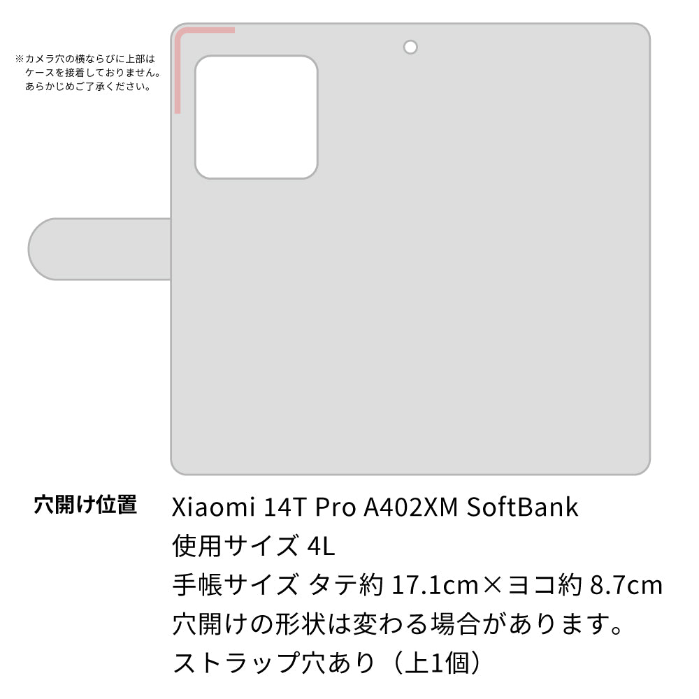 Xiaomi 14T Pro A402XM SoftBank 高画質仕上げ プリント手帳型ケース ( 薄型スリム ) 【364 ドクロの怒り】