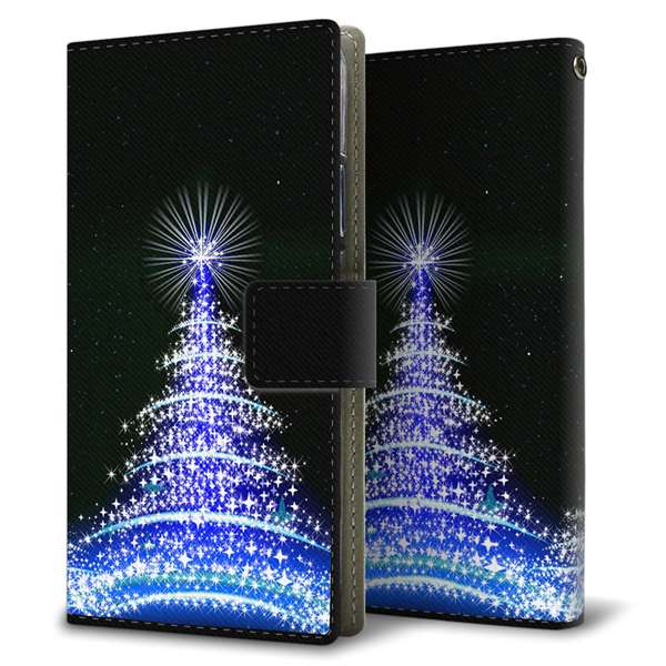 Xperia 1 VIII A601SO SoftBank 高画質仕上げ プリント手帳型ケース ( 薄型スリム )クリスマス