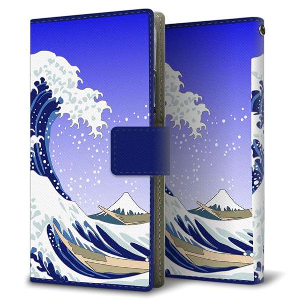 Galaxy S25 Ultra SC-52F docomo 高画質仕上げ プリント手帳型ケース ( 薄型スリム ) 【625 波に富士】