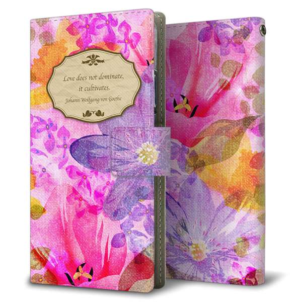Galaxy A25 5G SM-A253Z SoftBank 高画質仕上げ プリント手帳型ケース ( 薄型スリム )リバティプリント フラワーエンブレム