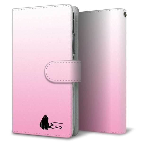 AQUOS R8 pro SH-51D docomo 高画質仕上げ プリント手帳型ケース ( 通常型 )イニシャル ネコ