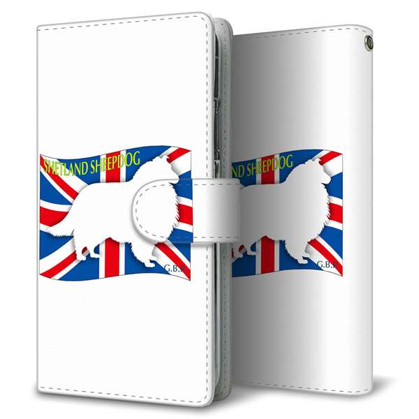Google Pixel 8 高画質仕上げ プリント手帳型ケース ( 通常型 )イギリス国旗と犬