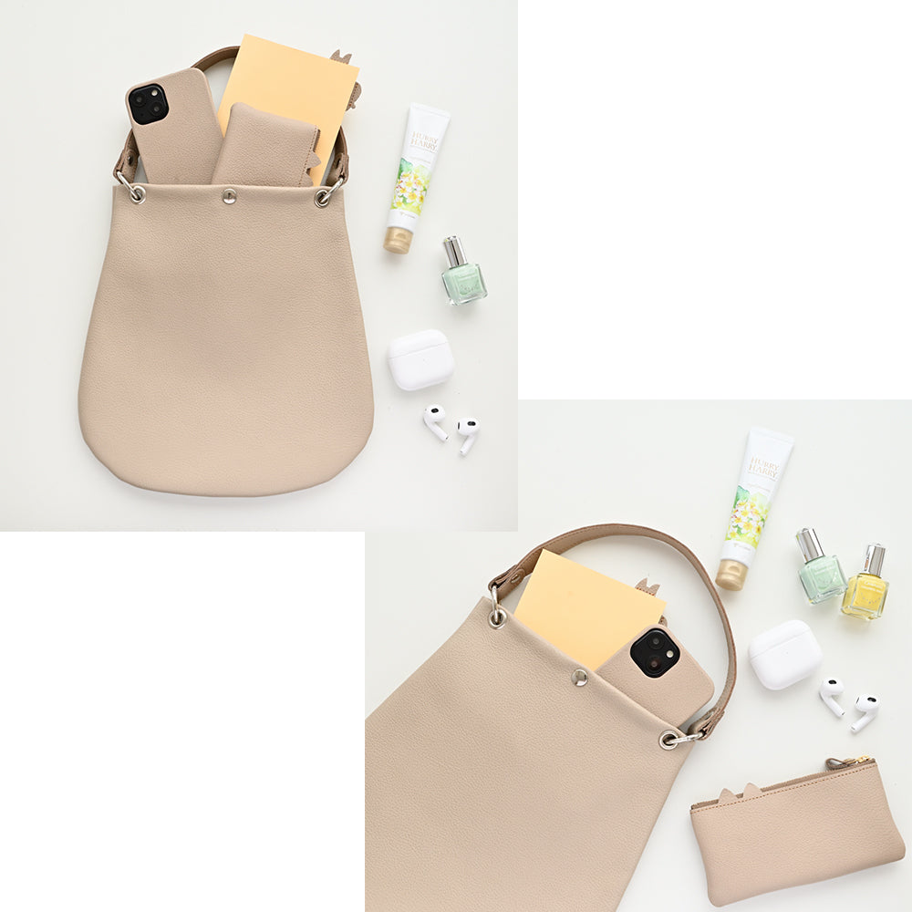 姫路レザー シュリンクレザー BIGミトンポシェット TKM