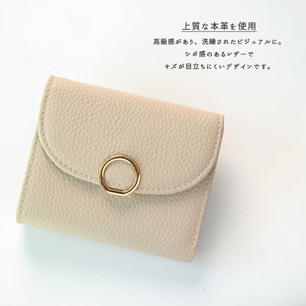 BOX型 コインケース付き ウォレット リングパーツ 本革 Nuance 財布