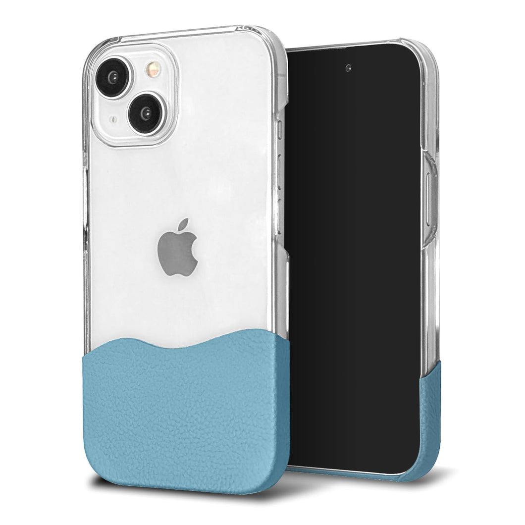 iPhone5s ちょいまる シュリンク姫路レザー 透明クリアケース スマホショルダー