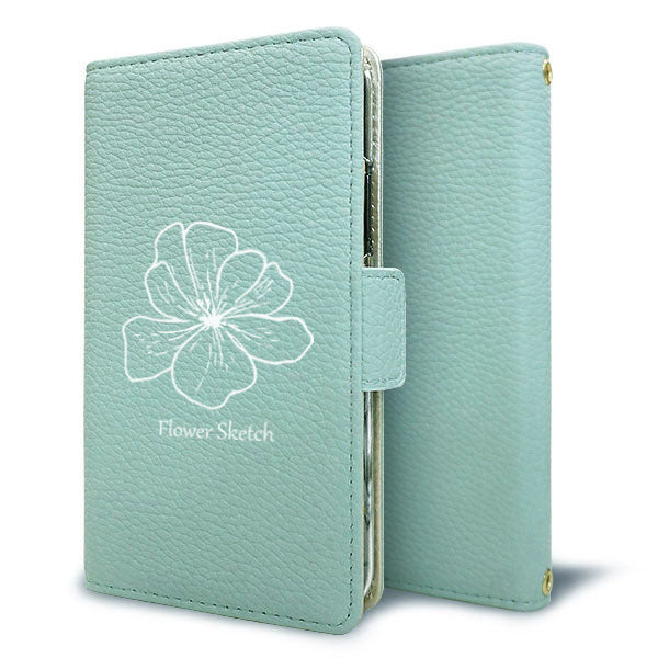arrows Alpha F-51F docomo ワンポイントくすみカラー 手帳型 ミラー スタンド機能付 耐衝撃