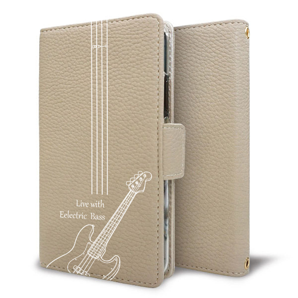Xperia Ace SO-02L docomo 私の楽器 手帳型 ミラー スタンド機能付 耐衝撃