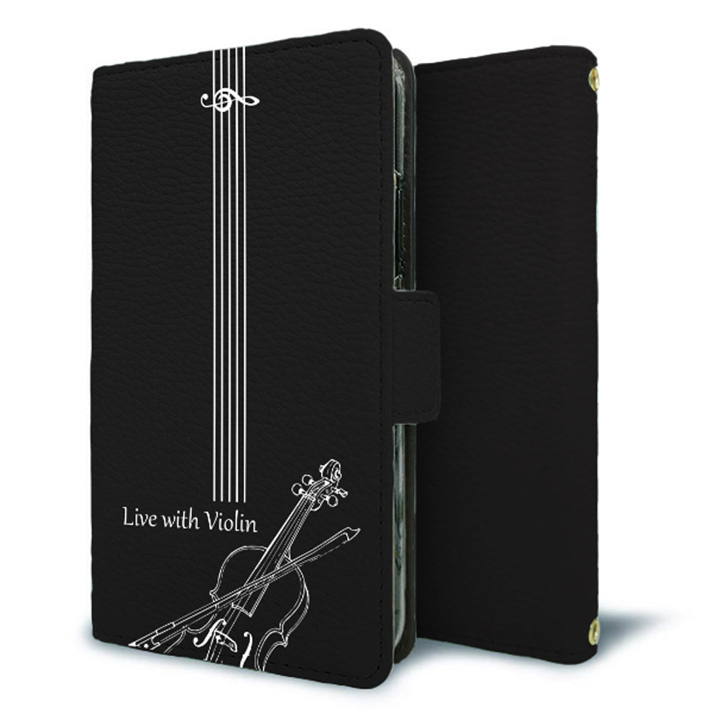 Galaxy Note20 Ultra 5G SCG06 au 私の楽器 手帳型 ミラー スタンド機能付 耐衝撃