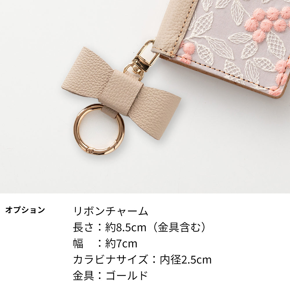 Xperia 10 III SOG04 au ぷっくりミモザ × シュリンクレザー 本革 サイドマグネット スマホケース 手帳型