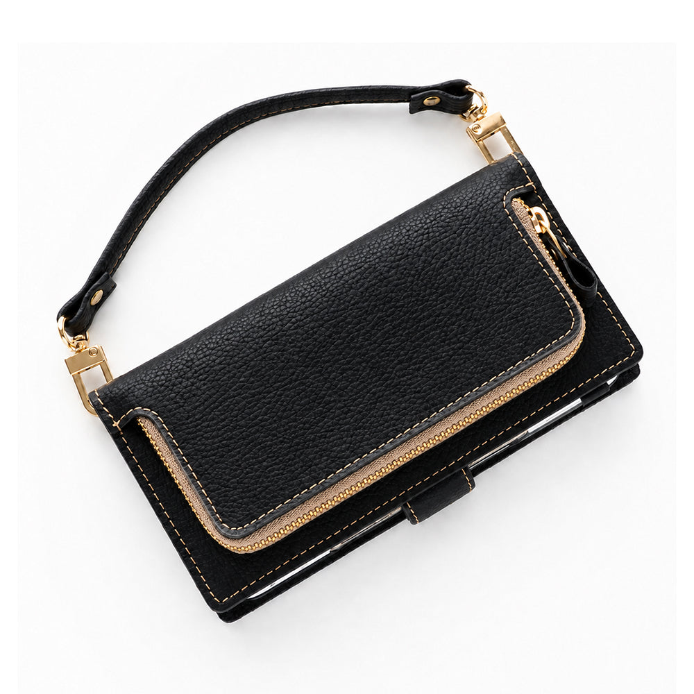 MONO MO-01K docomo 姫路レザー シュリンクレザー コインケース付き スマホケース 手帳型 本革 サイドマグネット スマホショルダー