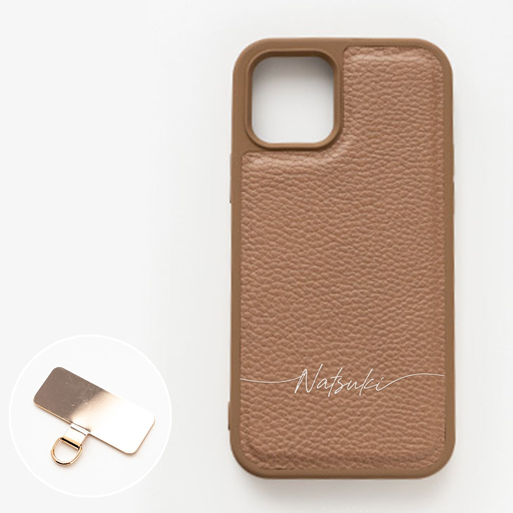 iPhone Air Simple 名入れ スマホケース スマホショルダー カラーリアケース