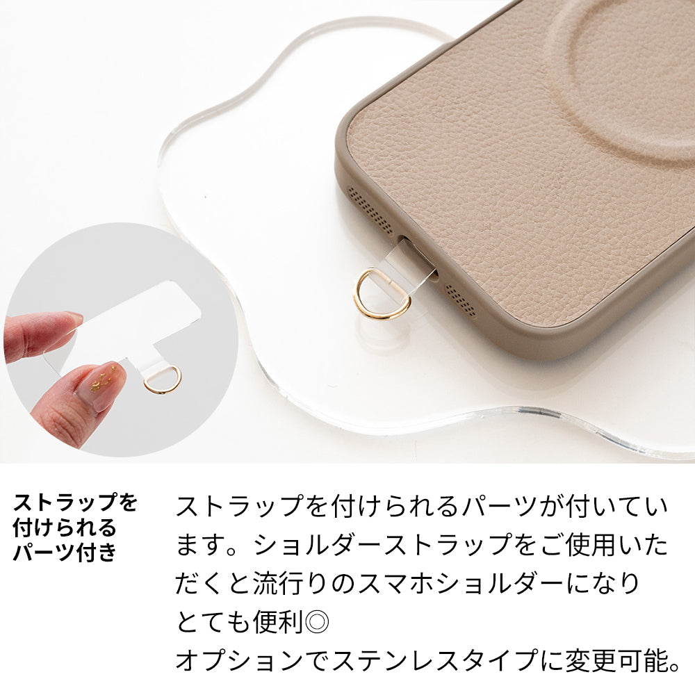 iPhone14 Pro シュリンクレザー MagSafe対応 カラーリアケース マグネット スマホケース