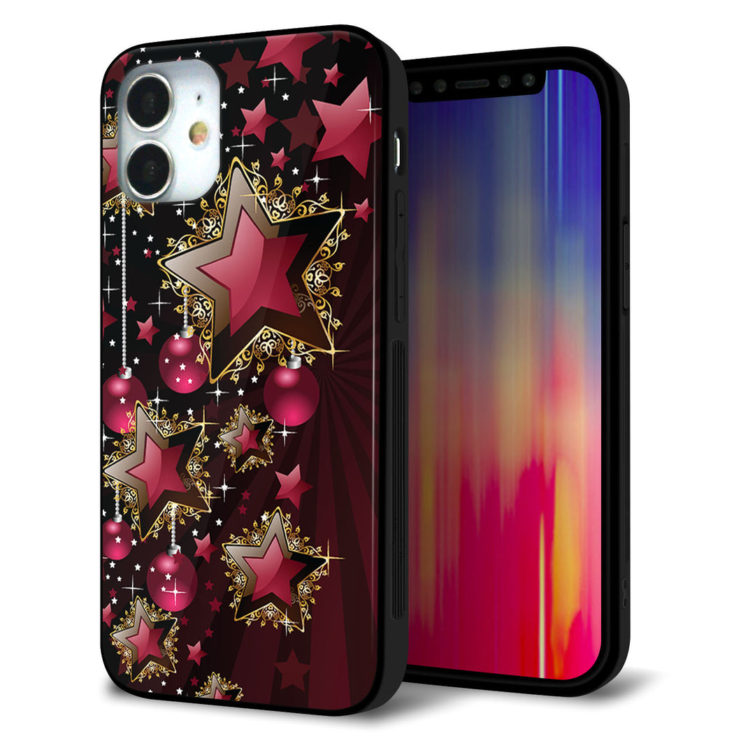 iPhone 12 mini 強化ガラス&TPUスマホケース ガラプリ【434 星の壁】