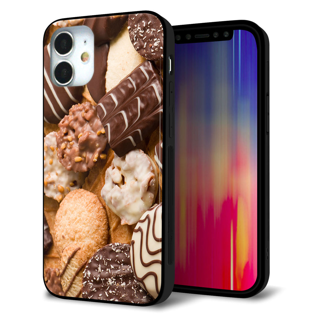 iPhone 12 mini 強化ガラス&TPUスマホケース ガラプリ【442 クッキー mix】
