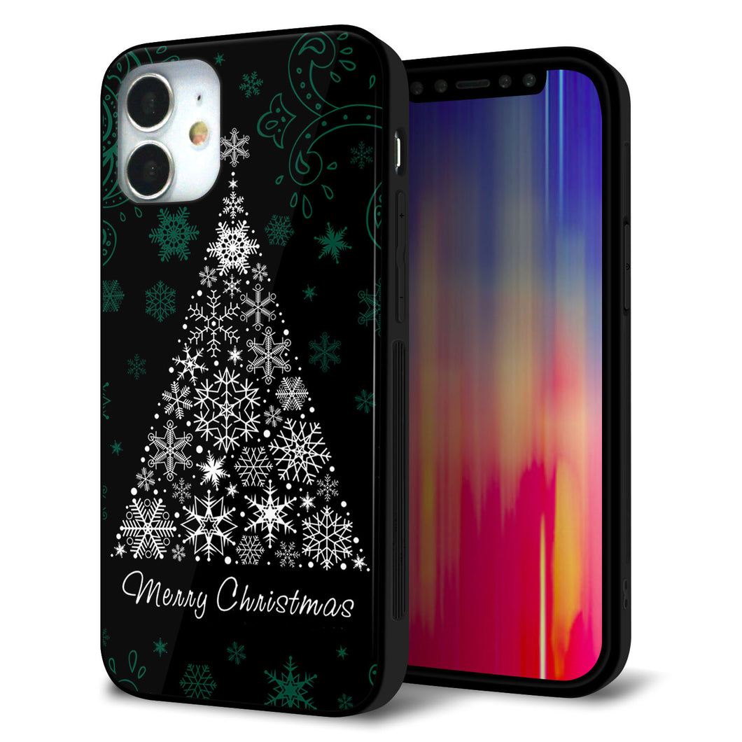 iPhone 12 mini 強化ガラス&TPUスマホケース ガラプリ【XA808 聖なるツリー】