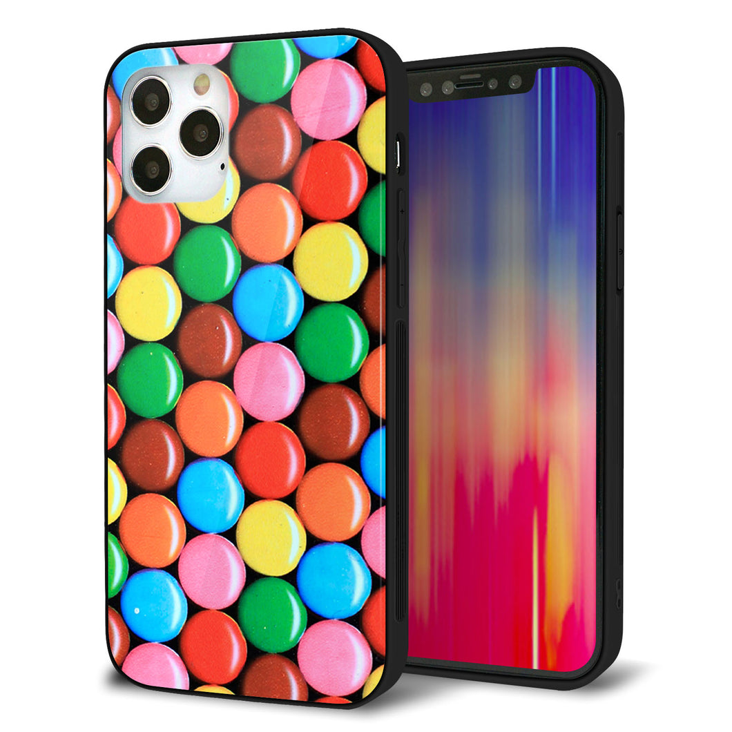 iPhone 12 Pro 強化ガラス&TPUスマホケース ガラプリ【448 マーブルチョコ】