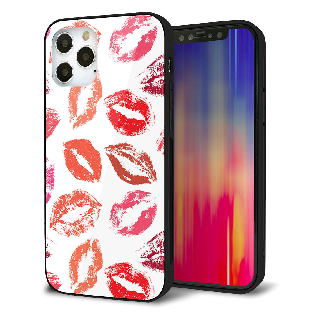 iPhone 12 Pro 強化ガラス&TPUスマホケース ガラプリ【734 キスkissキス】