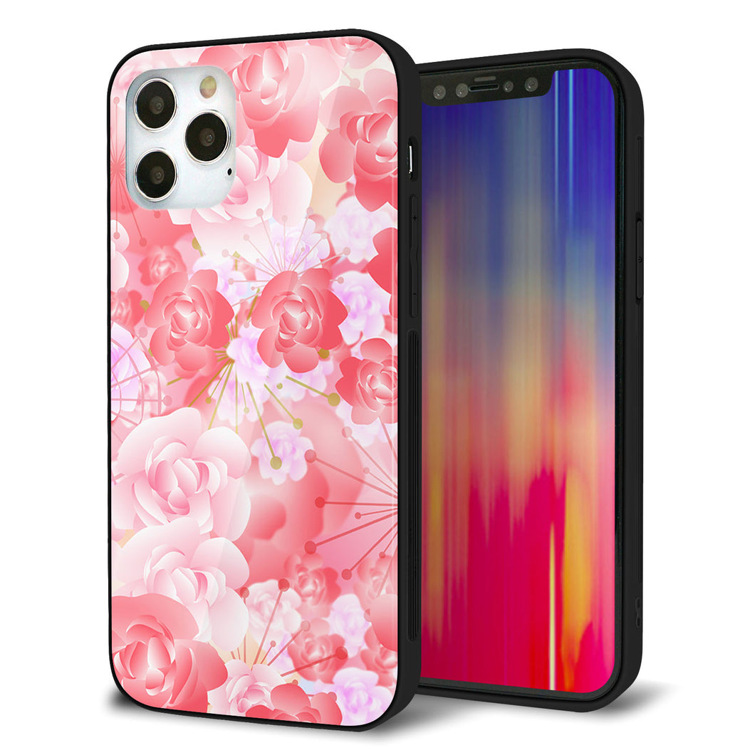 iPhone 12 Pro 強化ガラス&TPUスマホケース ガラプリ【VA817 はんなり色の華】