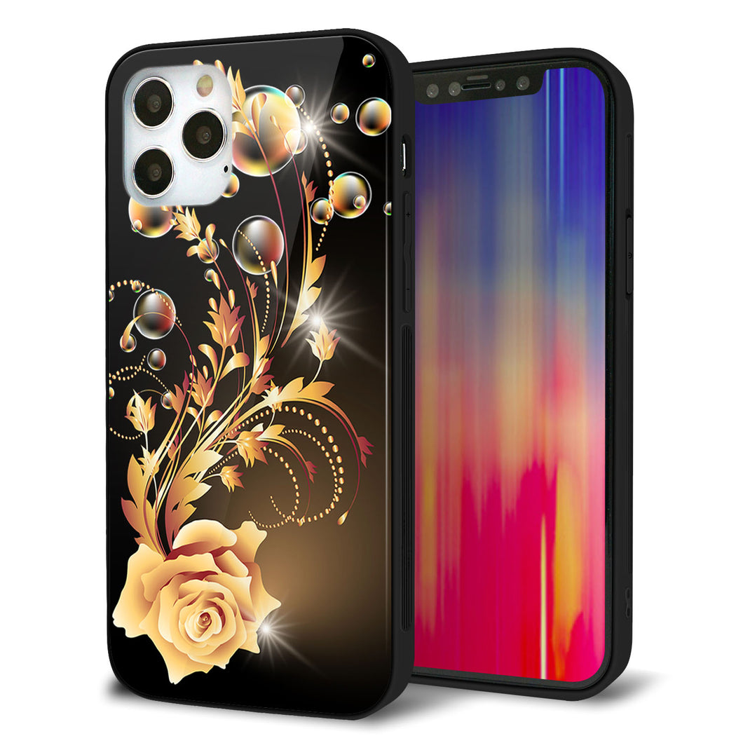 iPhone 12 Pro 強化ガラス&TPUスマホケース ガラプリ【VA823 気高きバラ】
