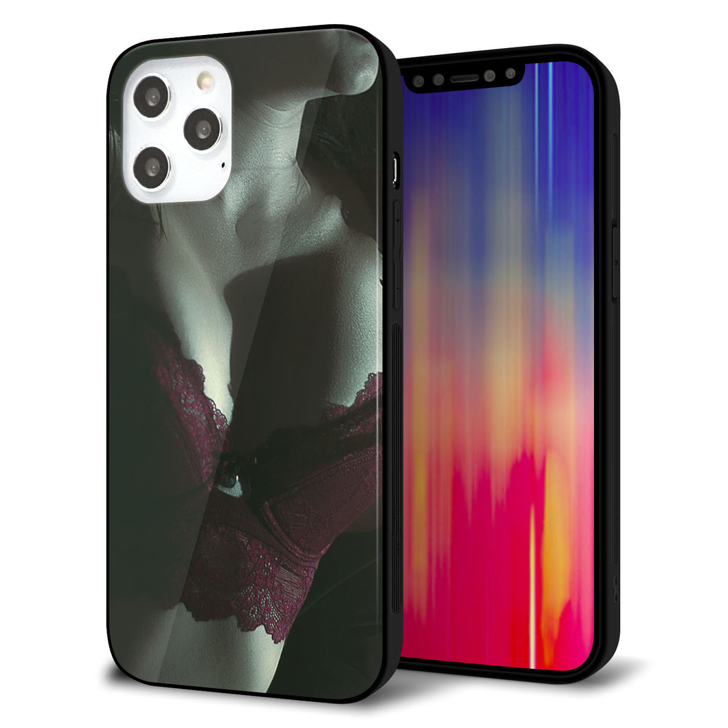 iPhone 12 Pro Max 強化ガラス&TPUスマホケース ガラプリ【KM887 ランジェリー】