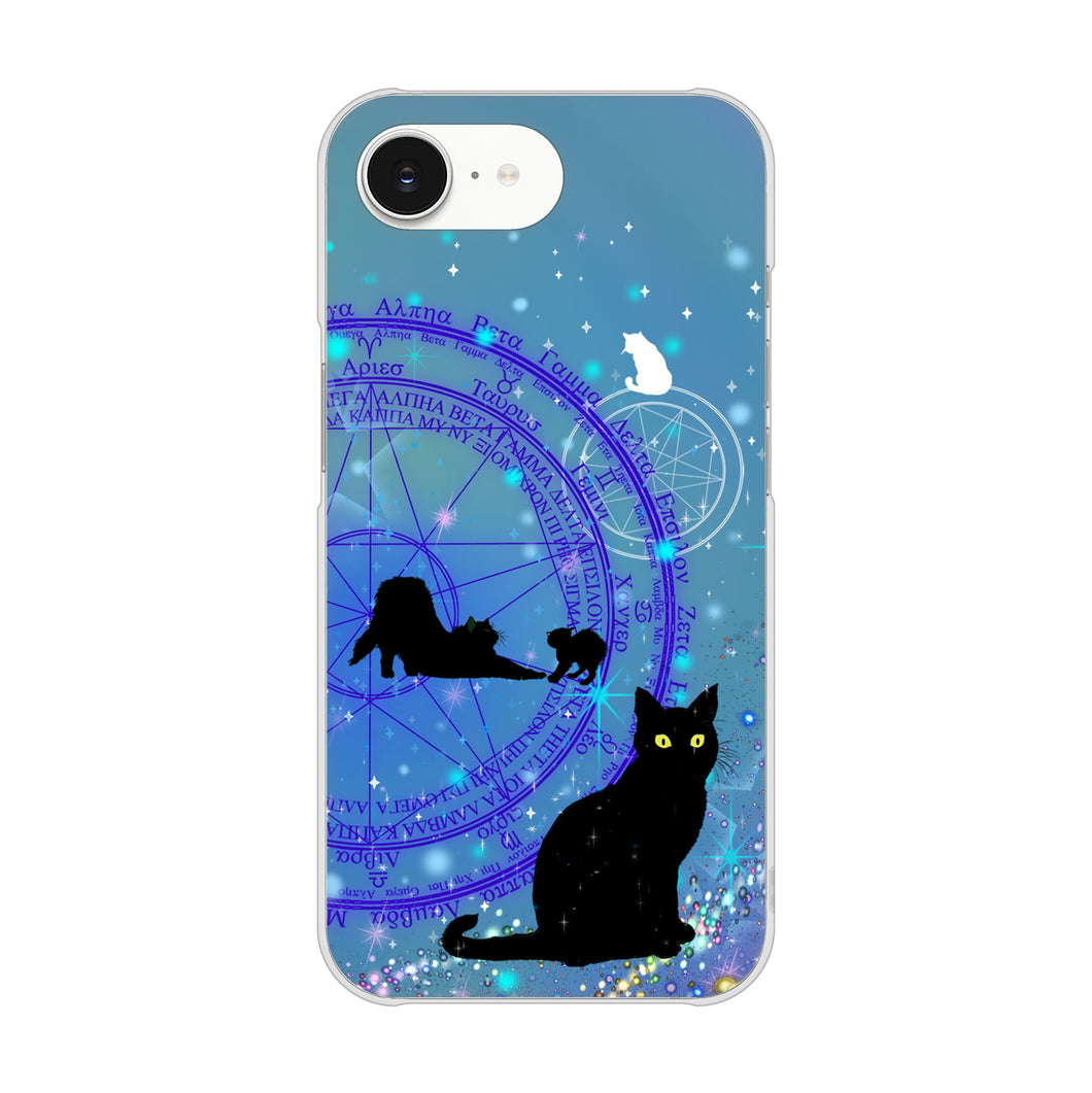 iPhone16e 高画質仕上げ 背面印刷 ハードケース魔法陣猫