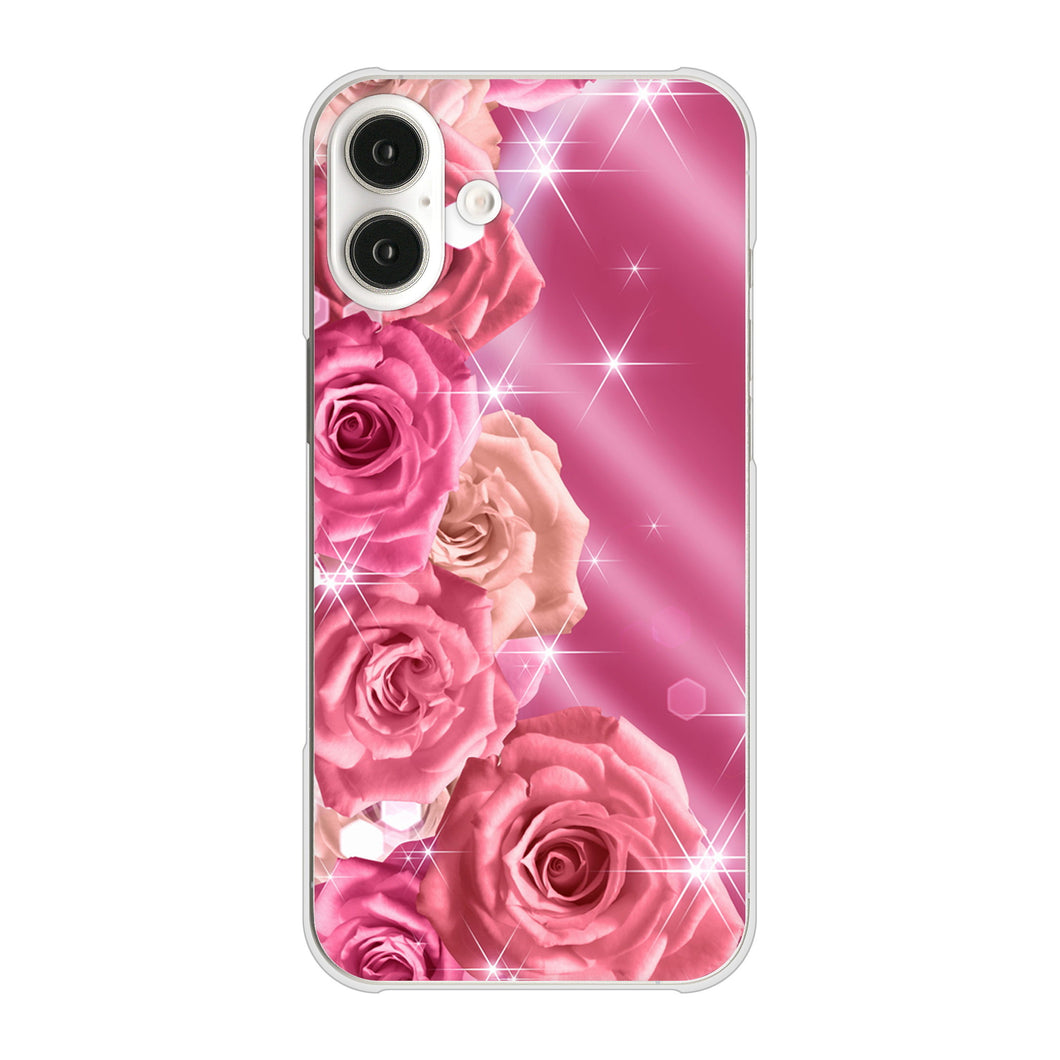 iPhone 16 Plus 1182 ピンクの薔薇に誘われて ハードケース 背面印刷